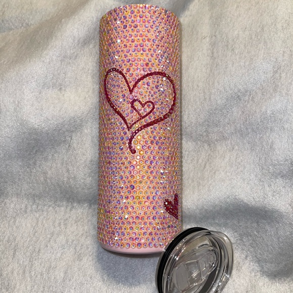 Hearts Bling Rhinestone 20oz Tumbler Cup - Picture 3 of 14